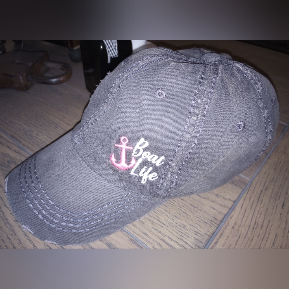 Distinct Headwear Boat Life High Ponytail Cap
